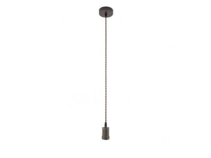 Armature de suspension fabrilamp puja marron 1 x e27 réglable 22-85 cm 10x10 cm