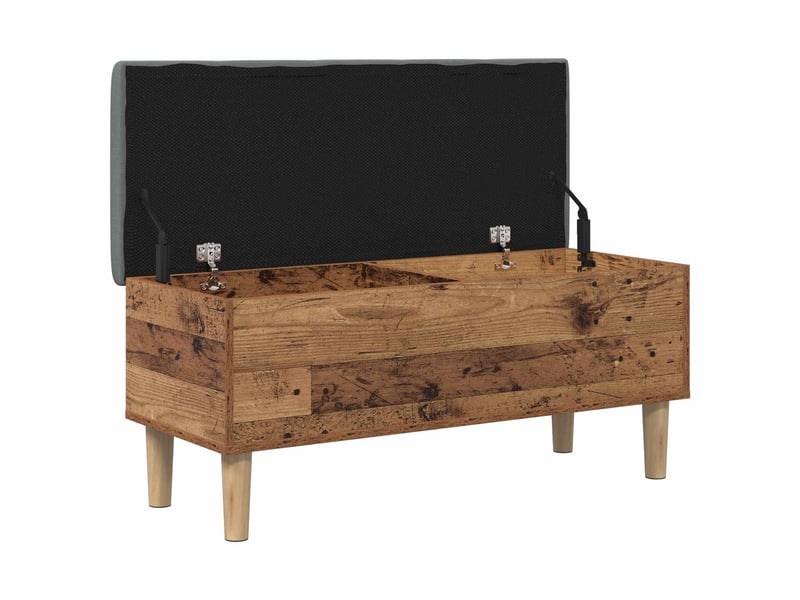 Banc chambre, banc de rangement avec coussin bois ancien 102x42x46 cm  - Conforama C