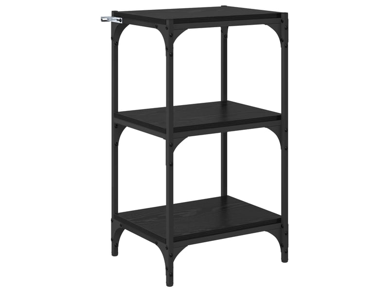  Bibliothèque, meuble de rangement salon chêne noir 40 x 33 x 70,5 cm  - Conforama A