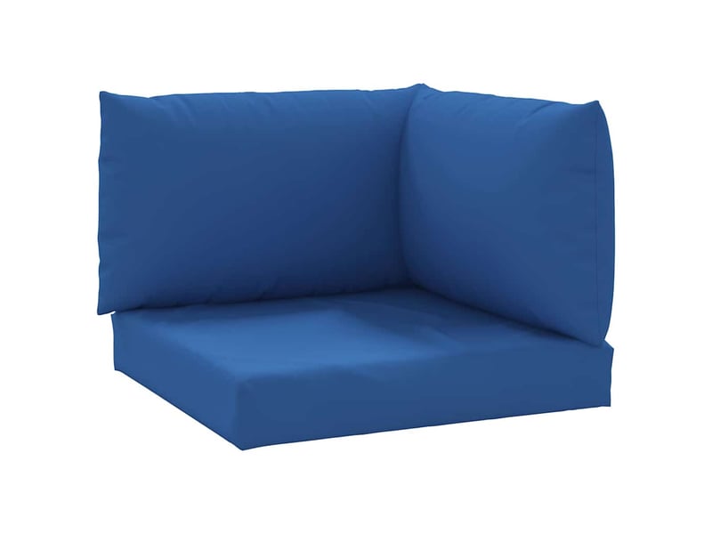  Lot de 3 coussins de palette, coussins de canapé bleu tissu oxford cf59668  - Conforama A