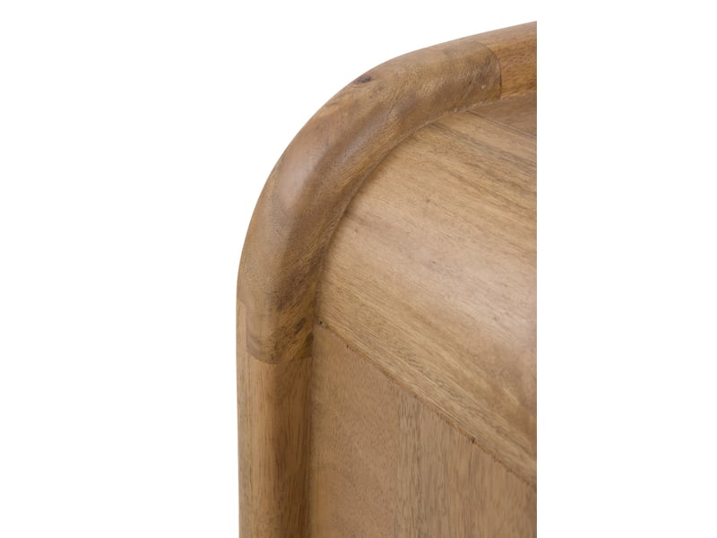  Table de chevet à 1 tiroir en bois massif de manguier  - Conforama D