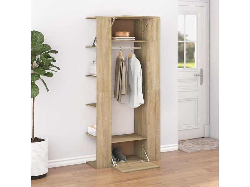  Armoires de couloir 2 pcs chêne sonoma bois d'ingénierie  - Conforama C
