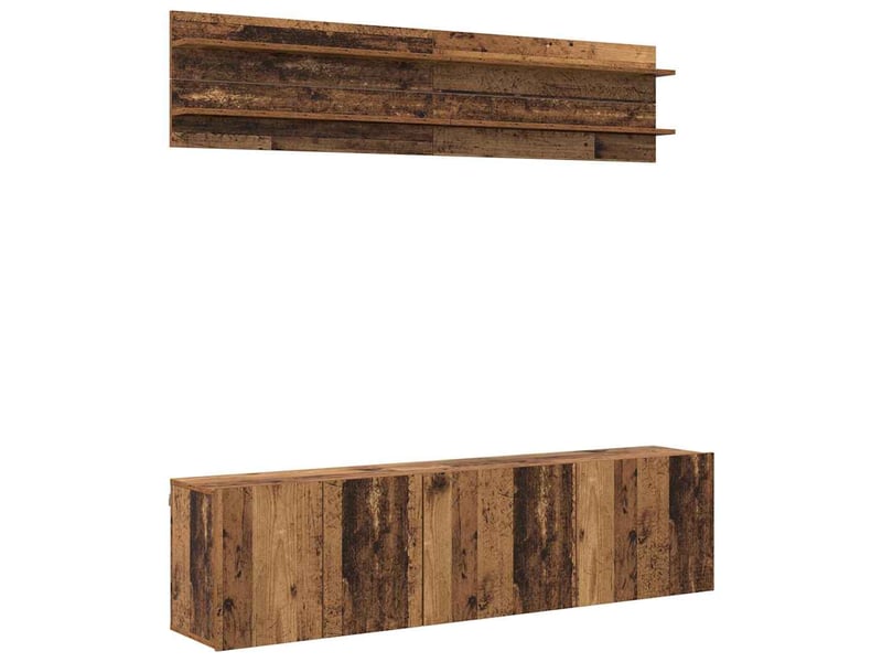  Unites tv 4 pcs bois ancien bois d'ingénierie  - Conforama A