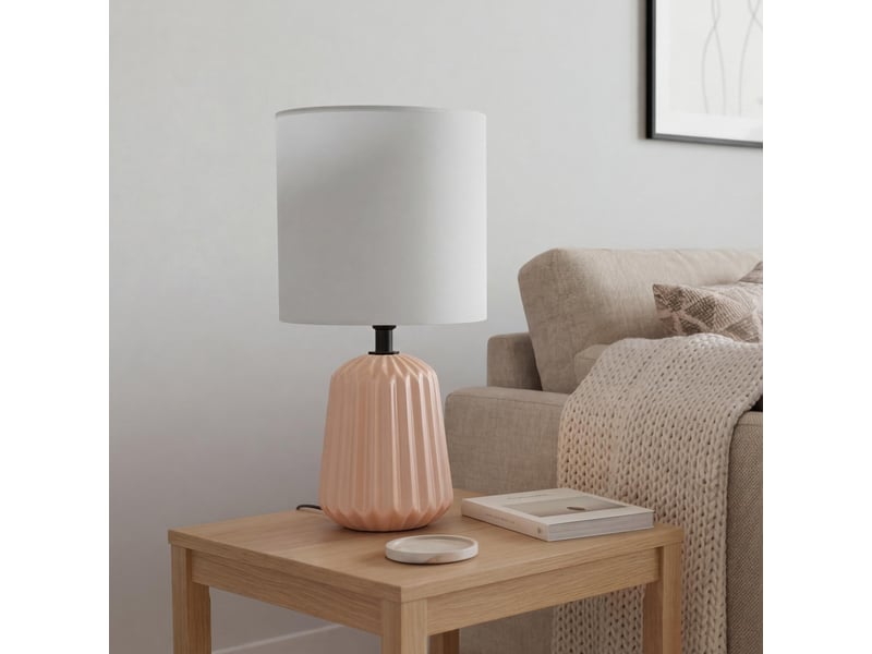 Lampe Céramique 32 cm blanc CELINE - Conforama W