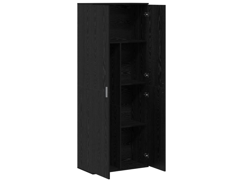  Haut armoire, meuble de rangement salon 70 x 33,5 x 180 cm bois d'ingénierie chêne noir  - Conforama E