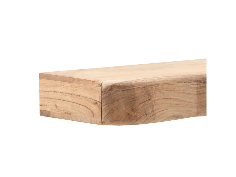  Chevet organique suspendu 1 tiroir 40 cm en acacia laqué - grika  - Conforama D