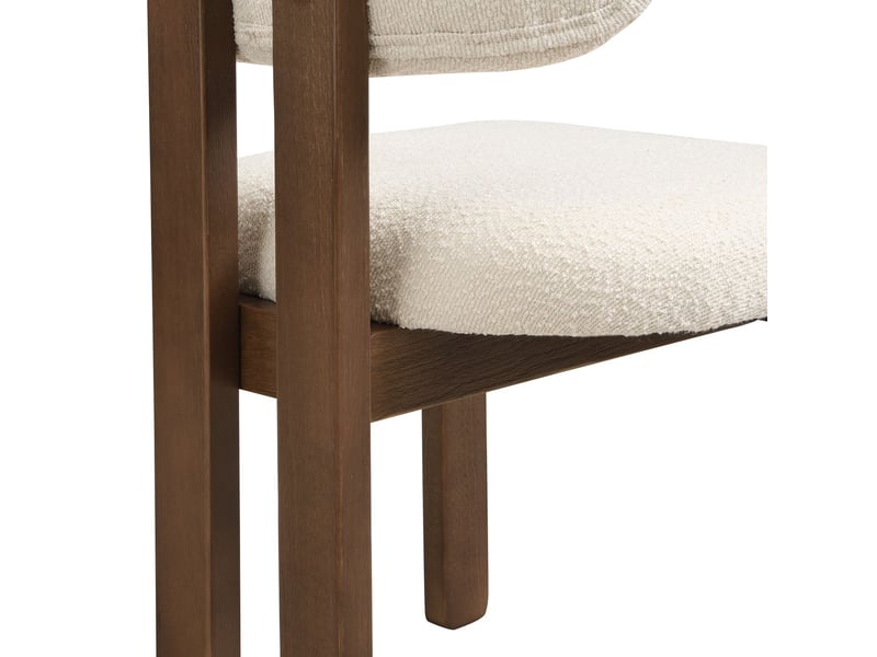  Lot de chaises 6 chaises assise confortable en bois massif respirante bouclé coloris noyer style moderne  - Conforama C