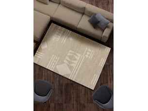 Atticgo venus tapis rectangulaire scandinave beige, 100% polypropylène face, dos jute