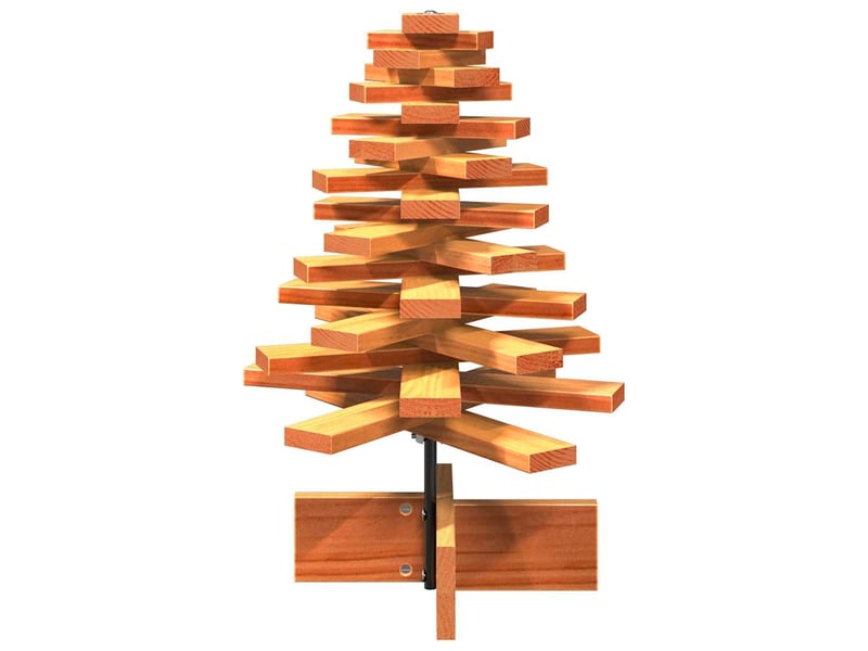  Arbre de noël, sapin de noël en bois pour décoration 60 cm bois de pin massif  - Conforama D