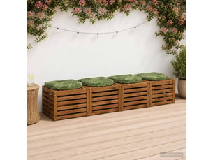 Lot de 4 coussins de siège, coussins d'assise 100 % polyester modèle feuille cf60072