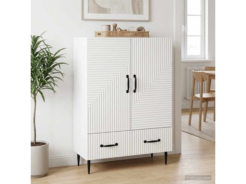  Buffet - bahut - meuble de rangement blanc 66 x 34,5 x 95 cm bois d'ingénierie  - Conforama C