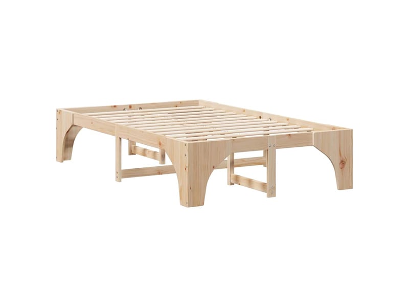  Lit double- lit adulte -  cadre de lit marron 120 x 190 cm pin massif  - Conforama C