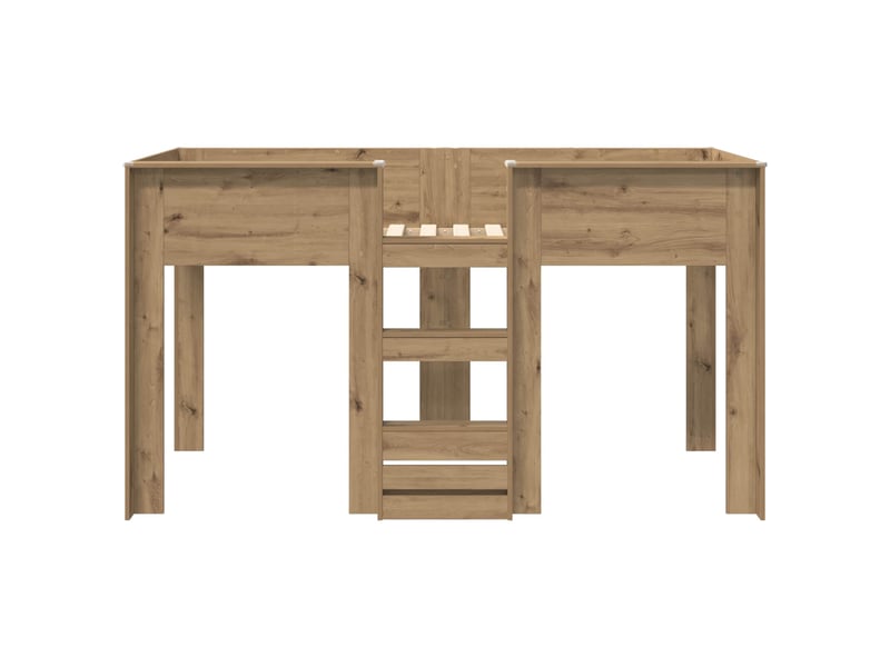 Lit superposé pour enfants - lit jeune chêne artisanal 100 x 200 cm - Conforama E