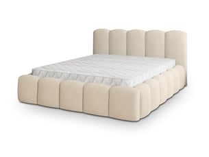Lit coffre 160x200 cm <strong>MASSENO</strong>  <strong></strong> coloris beige