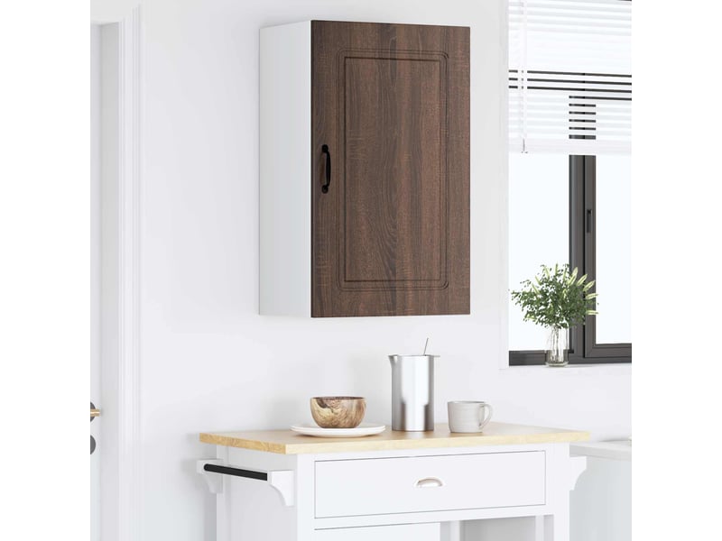  Meuble mural de cuisine | armoire de cuisine chêne brun 50x31x80cm  - Conforama D