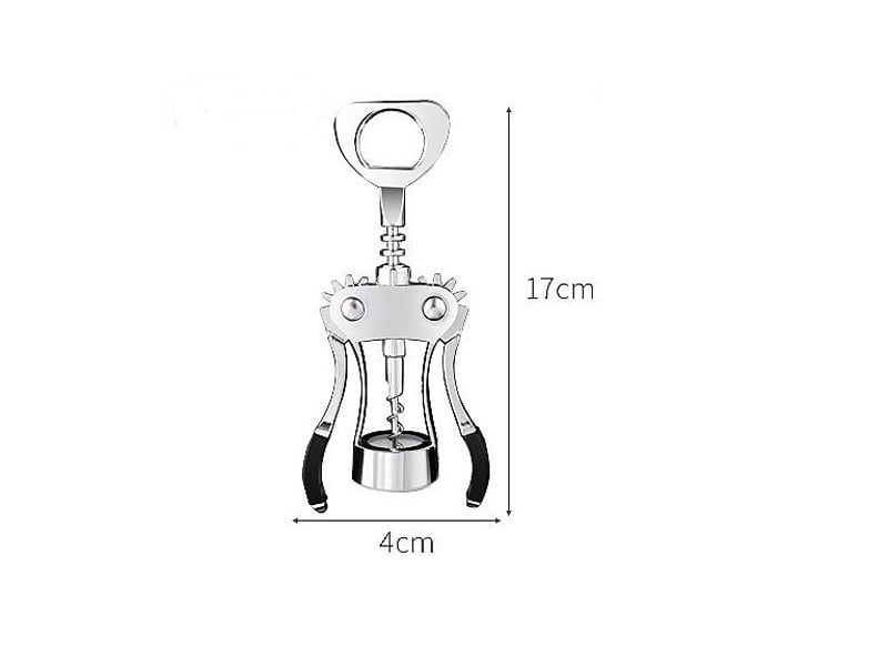  Tire-bouchon ouvre-bouteille de vin en alliage de zinc – 17x4cm  - Conforama B