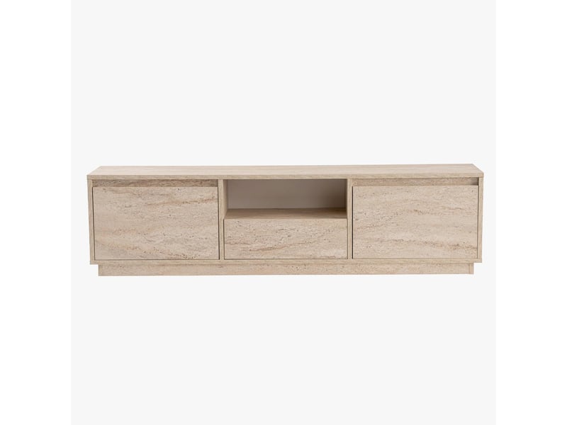  Meuble tv 3 portes 1 niche beige  - Conforama A