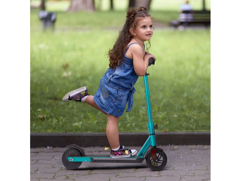  Trottinette électrique enfant 84x104 cm pliable verte  - Conforama B