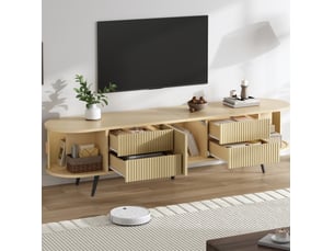 Meuble tv coloris naturel 180 cm <strong>WISHDOR</strong> <strong></strong>