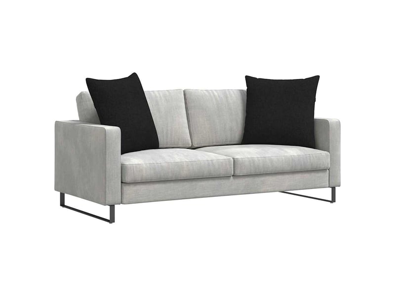  Lot de 2 coussins de canapé, coussins décoratifs tissu noir 80 x 80 cm cf58927  - Conforama C