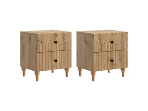 Vidaxl cabinet de chevet 2 pcs chêne artisanal 43 x 34,5 x 48 cm