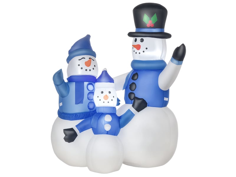  Bonhomme de neige gonflable de 120 cm, décoration de noël extérieure imperméable  - Conforama A