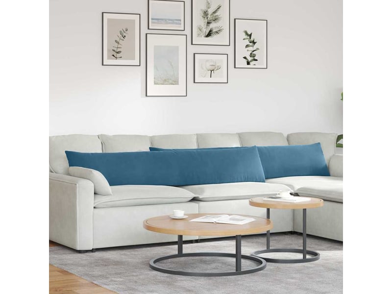 Lot de 2 coussins de canapé, coussins décoratifs bleu 200 x 40 cm cf58998 - Conforama B
