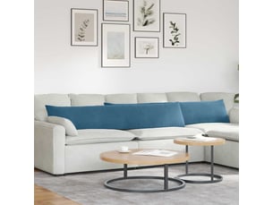 Lot de 2 coussins de canapé, coussins décoratifs bleu 200 x 40 cm cf58998