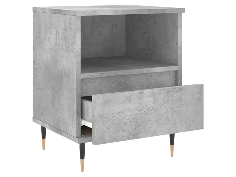  Table de chevet - cabinet de chevet - table de nuit gris béton 40x35x50 cm bois d’ingénierie  - Conforama E