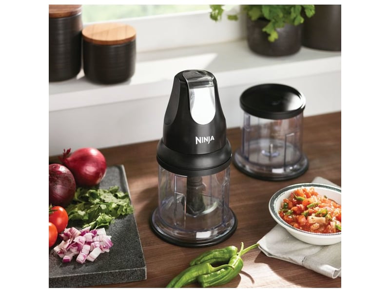  Mini hachoir electrique 200 w impulsion 2 bols 500 ml noirs et transparents nj1002eubk NJ1002EUBK - Conforama E