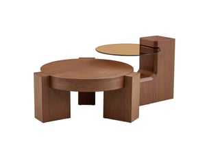 Table basse rond(e) coloris marron BEAOK