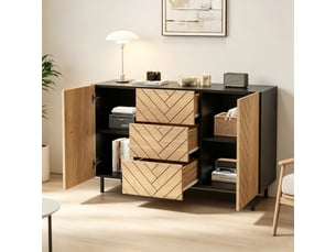 Buffet 4 porte(s) <strong>ROLIPO</strong> <strong></strong> - 120 cm coloris marron