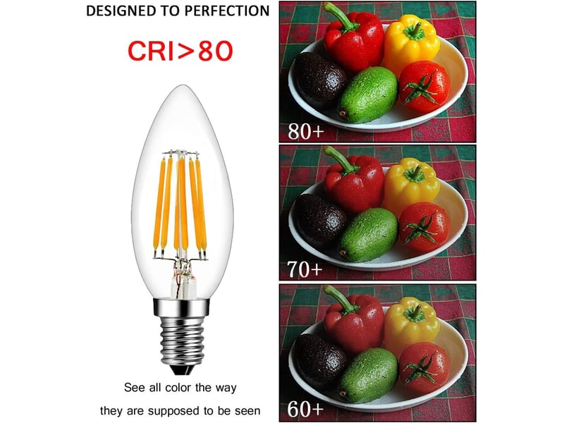  10 ampoules e14 flamme 6w 2700k 600lm  - Conforama B