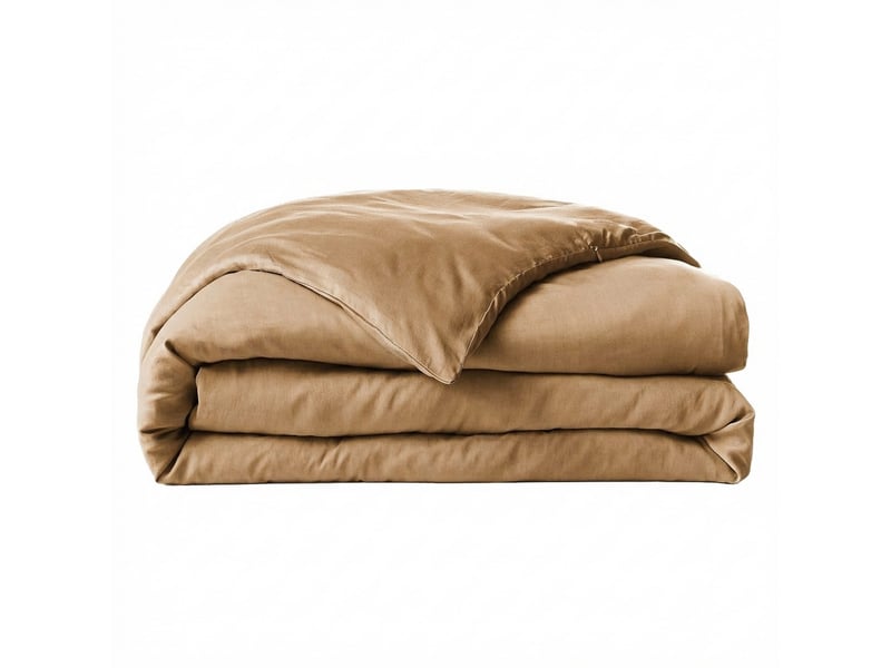  Housse de couette 140x200 cm lyocell gabrielle camel PD24937 - Conforama A