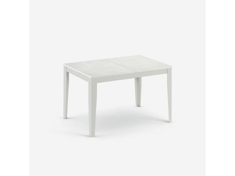  Table extensible en mélaminé avec piètement blanc 130290x80 moon - blanc  - Conforama A