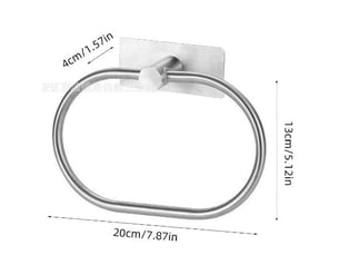 Anneau de serviette en acier inoxydable, ovaleroundsquare, brossé, pour salle de bain