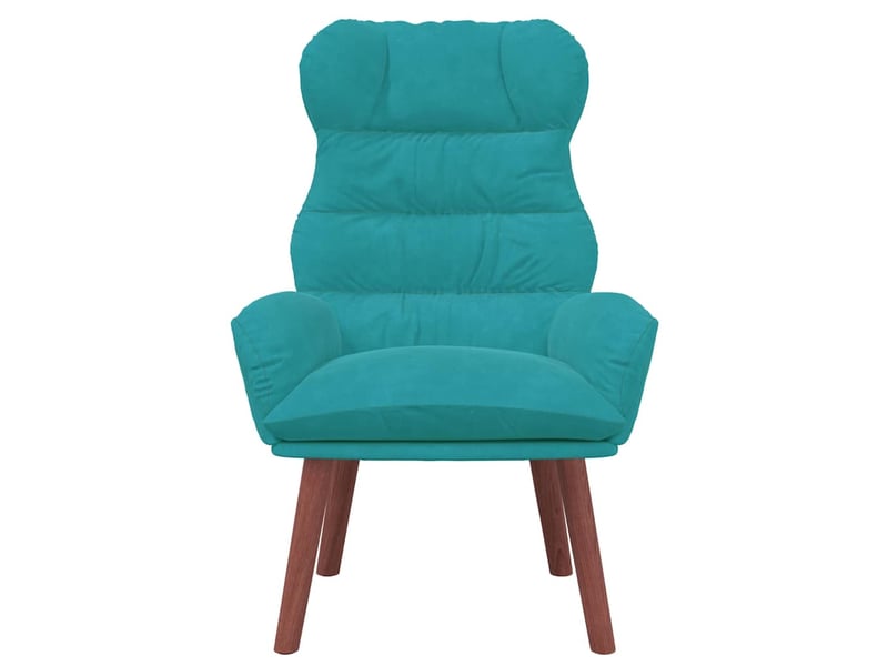  Fauteuil relax - fauteuil turquoise 69 x 74 x 93 cm velours  - Conforama D