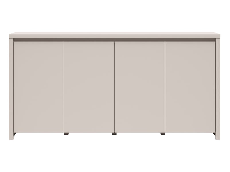 Buffet bas meuble de rangement 4 portes coloris cachemire - longueur 182 x profondeur 40 x hauteur 94 cm - Conforama D