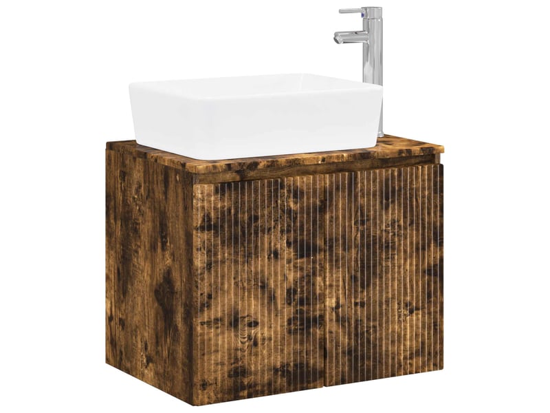  Ensemble de mobilier de salle de bain chêne fumé cf64637  - Conforama A