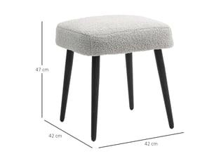 Pouf / repose pied BLOSSOM 838-336V00LG gris