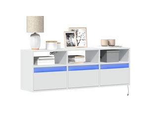 Meuble tv coloris blanc 130 cm <strong></strong>  <strong></strong>