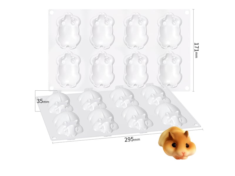 Moule à gâteau en silicone hamster 3d, moules à fondant en silicone, à chocolat, à savon, outils faits à main pour cuisson, accessoire de cuisine NO Commercial reference - Conforama D