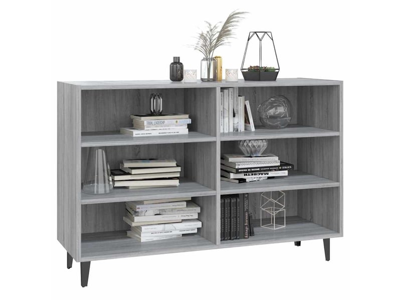  Buffet - bahut - meuble de rangement sonoma gris 103,5x35x70 cm bois d'ingénierie  - Conforama C