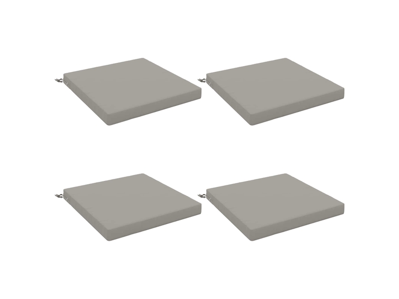 Lot de 4 coussins de siège, coussins d'assise soest 100 % polyester gris cf60411 - Conforama A