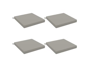 Lot de 4 coussins de siège, coussins d'assise soest 100 % polyester gris cf60411