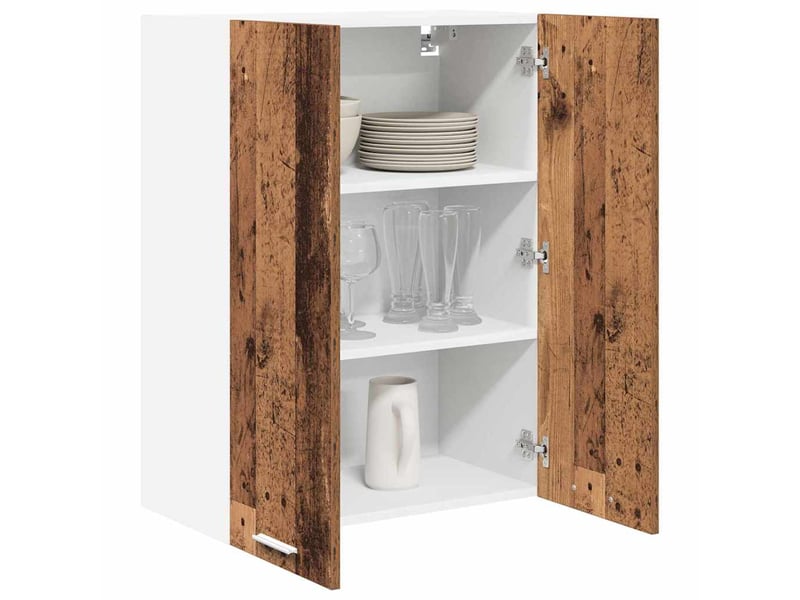  Meuble de rangement, armoire suspendue bois ancien 60x31x80cm bois d'ingénierie shl5691  - Conforama C