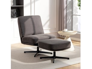 Pouf / repose pied gris