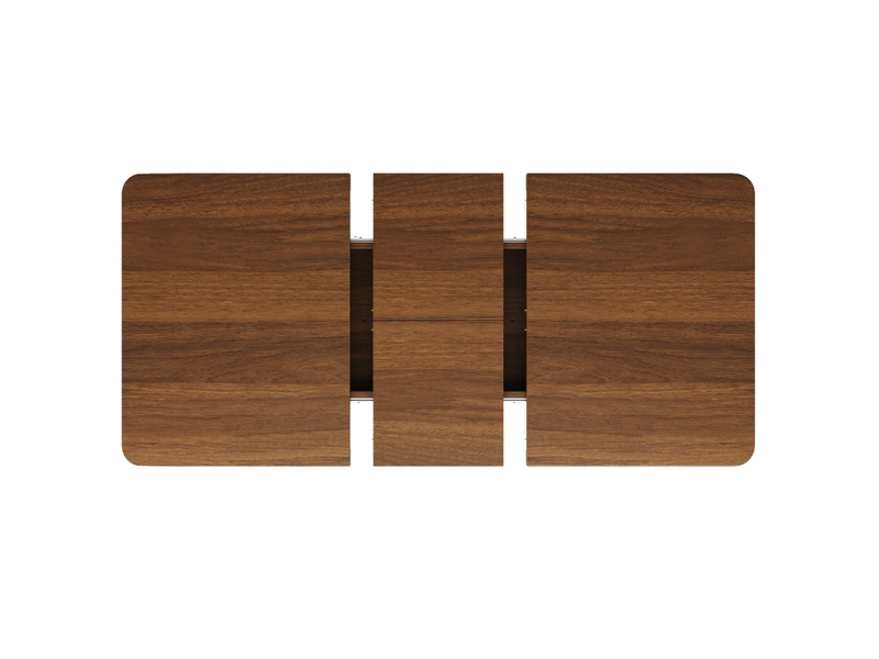  Table extensible effet bois foncé avec rangement, 140 à 180 cm Fay Lum - Conforama W