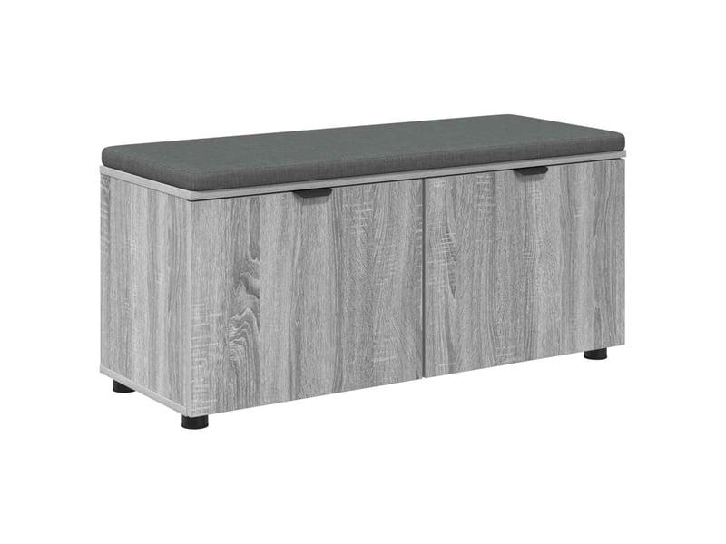  Banc d'entrée, banc interieur avec coussin gris sonoma 100x38x46 cm shl5433  - Conforama A