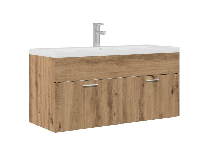  Armoire de salle de bain, cabinet de salle de bain chêne artisanal 100 x 38,5 x 46 cm cf65059  - Conforama A